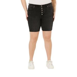 TORRID 8" Black Bombshell Bermuda Premium Stretch High Rise Short Size 24